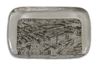 hard to find c. 1893 "world's columbian exposition" solid glass paperweight souvenir with opaque bottom fabricated in the libbey glass kiln located on the fairgrounds