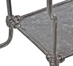 heavily reinforced early 20th century antique american medical stationary hospital operating cast and wrought iron soap basin stand with sturdy undershelf