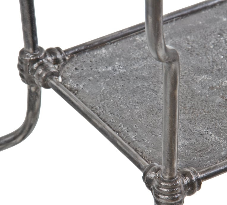 heavily reinforced early 20th century antique american medical stationary hospital operating cast and wrought iron soap basin stand with sturdy undershelf