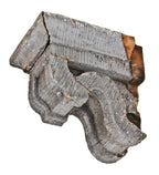 original and intact pre-chicago fire exterior heavily crazed painted pine wood john kent russell diminutive bay window italianate style bracket or corbel