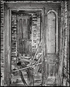 massive c. 1855 old growth yellow pine heavily notched john kent russell residential balloon frame wood sill plate with a lightly sanded finish and mortised end