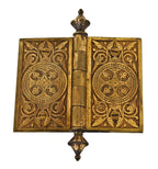 highly desirable early 1870's original and fully functional antique american victorian era patented interior residential door hinge with detachable cover plates