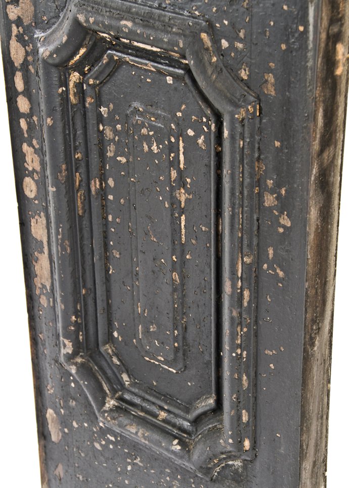 original c. 1860's american pre-fire john kent russell house interior basement painted pine wood vestibule side light with distinctive round top glass window