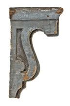 single c. 1860's original exterior distress painted pine wood john kent russell south bay window single eave bracket or corbel with allover crazed finish