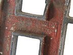 single-sided original american depression era black enameled cast aluminum exterior theater marquee "the" black enameled cast aluminum word sign