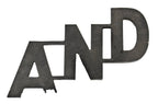 single-sided largely intact c. 1930's american depression era exterior exchangeable chicago theater marquee cast aluminum "and" word sign