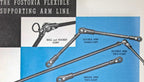 rewired original late 1930's american antique industrial triple-joint articulating arm pressed and folded steel machinist task lamp with parabola-shaped reflector