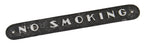 original c. 1930's american art deco style chicago office building single-sided "no smoking" cast aluminum informational sign with raised lettering