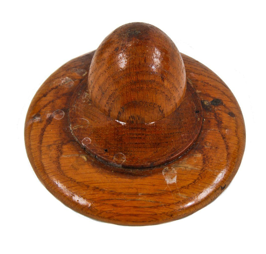 lot of three well-maintained all original solid oak wood interior residential american acorn-shaped staircase newel post finely turned bottom finials