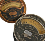 original turn of the century antique american industrial ornamental nickel-plated cast iron surface mount weston voltmeter with intact indicator arrow