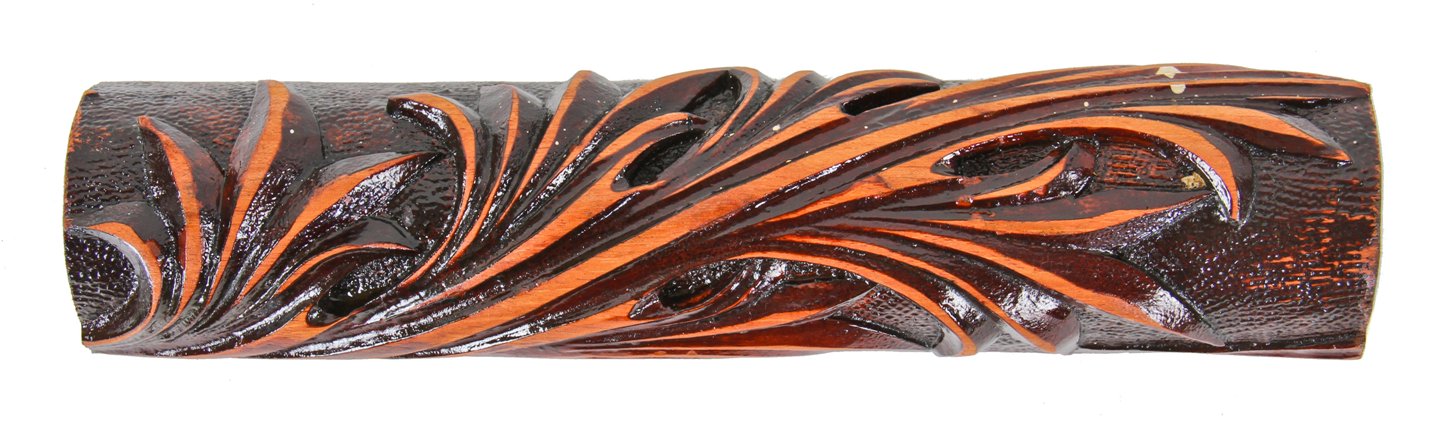 displayable 19th century american hand carved chicago athletic association building billiard room mahogany wood molding section with leafage