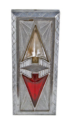 all original and intact c. 1933 stunning art deco "jazz age" interior chrome-plated cast bronze elevator cincinnati times-star building elevator up/down directional indicator