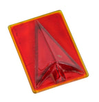 original "jazz age" c. 1933 american antique ruby red glass interior elevator lobby indicator plaque replacement directional arrow inset