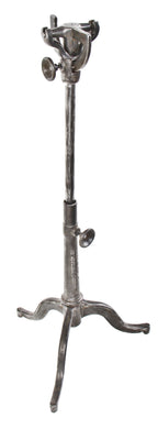 original c. 1900-15 stationary american antique industrial three-legged cast iron dietzgen  adjustable height drafting or draftsman drawing table base with dual dial handles