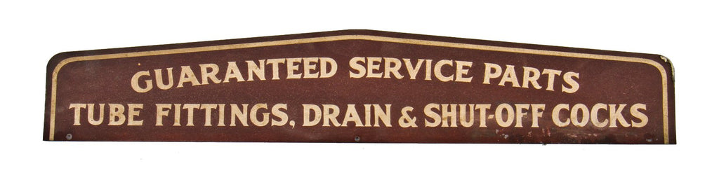 original american industrial c. 1940's world war ii-era "weatherhead" hardware store product shelving unit display panel with baked-on enameled single-sided finish