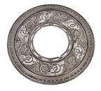 highly detailed turn of the century refinished cast iron interior residential circular-shaped "adams" ceiling, wall or floor register or ventilation grate