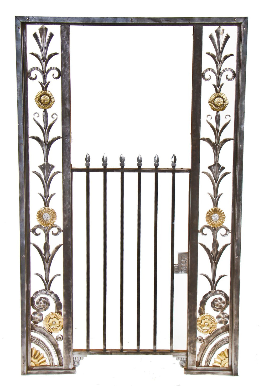 remarkable c. 1936 museum-quality third national bank building interior lobby complete art deco style steel-framed bank teller cage with fully functional hinged door