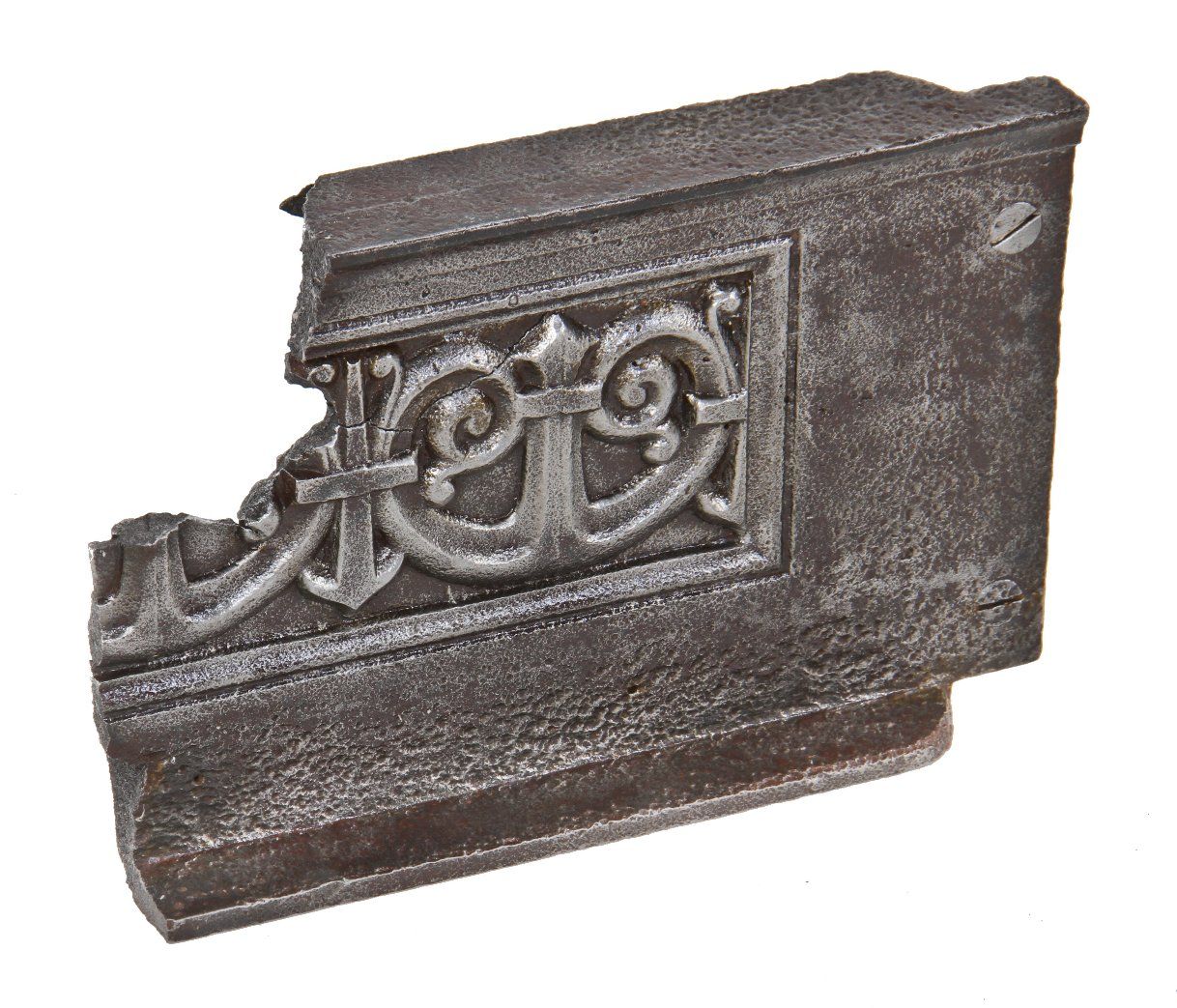 original refinished historically important clinton j. warren-designed lexington hotel interior staircase cast iron riser fragment