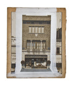 rare original c. 1912-17 original gelatin silver print depicting the 3rd floor oyen studio (507 main street) with large displayed renderings