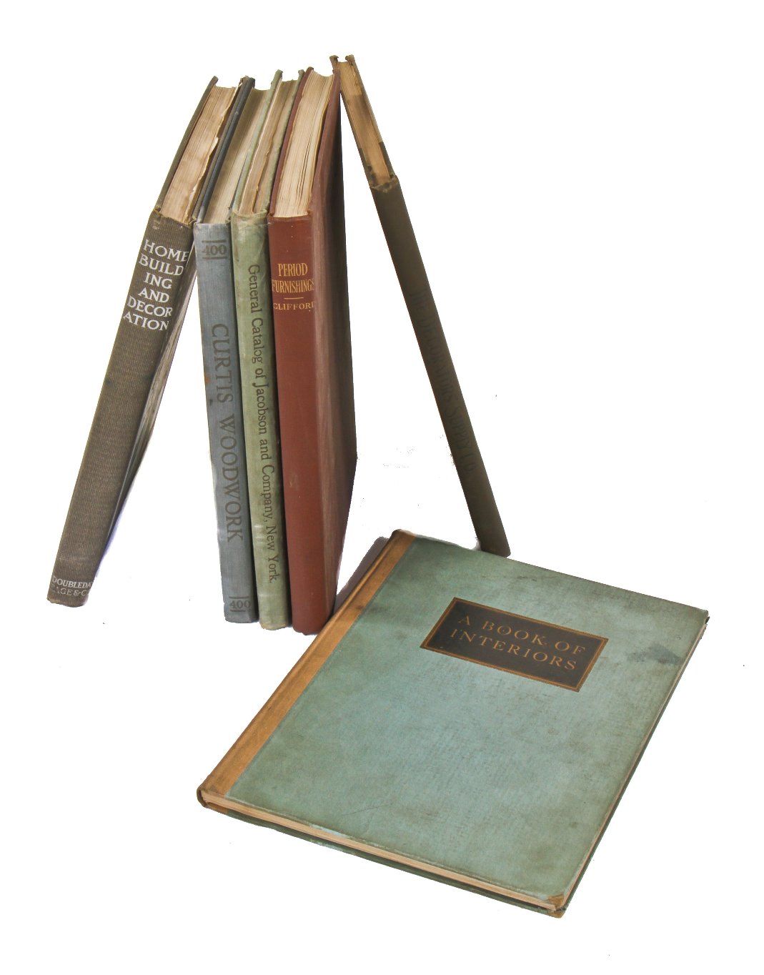 assortent of original and intact early 20th century signed oyen firm library product catalogs and/or reference books