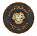 restored c. 1910-20 oversized american antique industrial circular-shaped cast iron and copper three-phase electrostatic ground detector