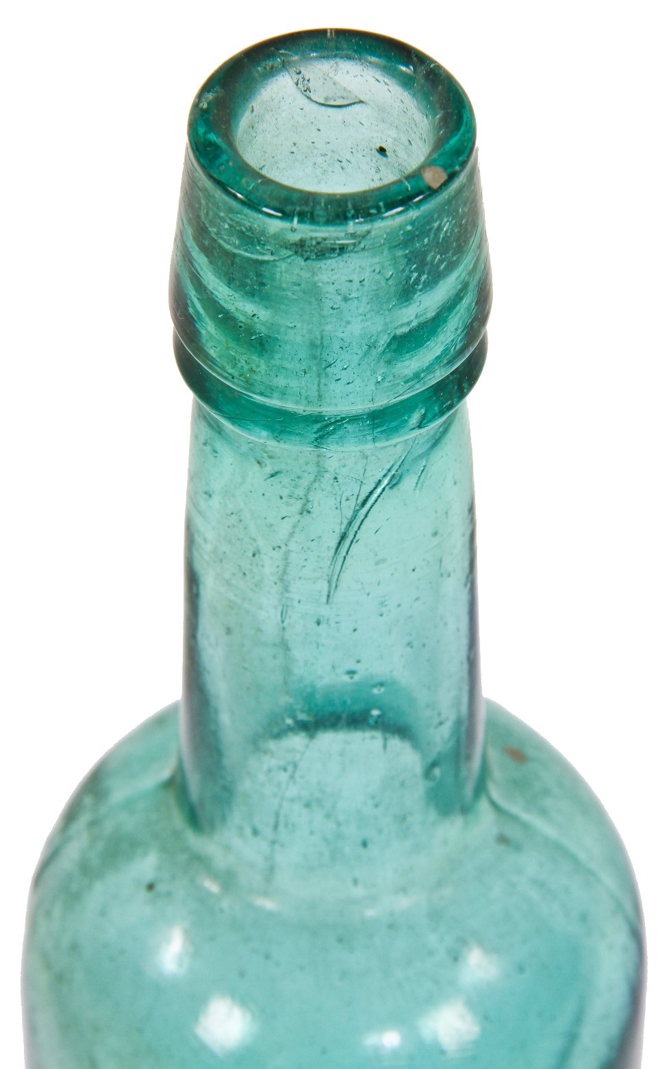 late 1860's original and intact privy dug antique american aqua green malt extract/tonic style bottle manufactured for joseph pederson