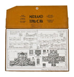 rare early 20th century single-sided midland terra cotta "plate 77" lithographed cardstock "sullivanesque" style stock terra cotta informational diagram