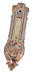 original late 19th or early 20th century american victorian era copper-plated ornamental cast iron interior residential thermostat cover