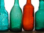 rare mid-nineteenth century american civil war-era antique medium amber ginger ale bottle with applied rounded taper