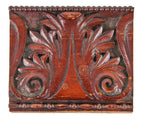 original late 19th century chicago athletic association building varnished mahogany wood billiard room molding with romanesque design motifs