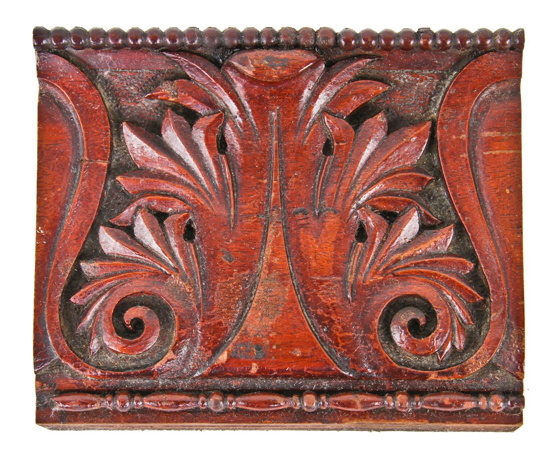 single c. 1890's original and lightly cleaned interior chicago athletic association building solid mahogany wood billiard room hand carved displayable panel