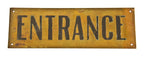 original oversized c. 1907-10 american single-sided cast brass chicago athletic association building annex "entrance" sign with incised letters