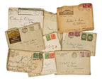 large lot of early 20th century mailed hand-written letters to and from oyen family members pertaining to business and travel