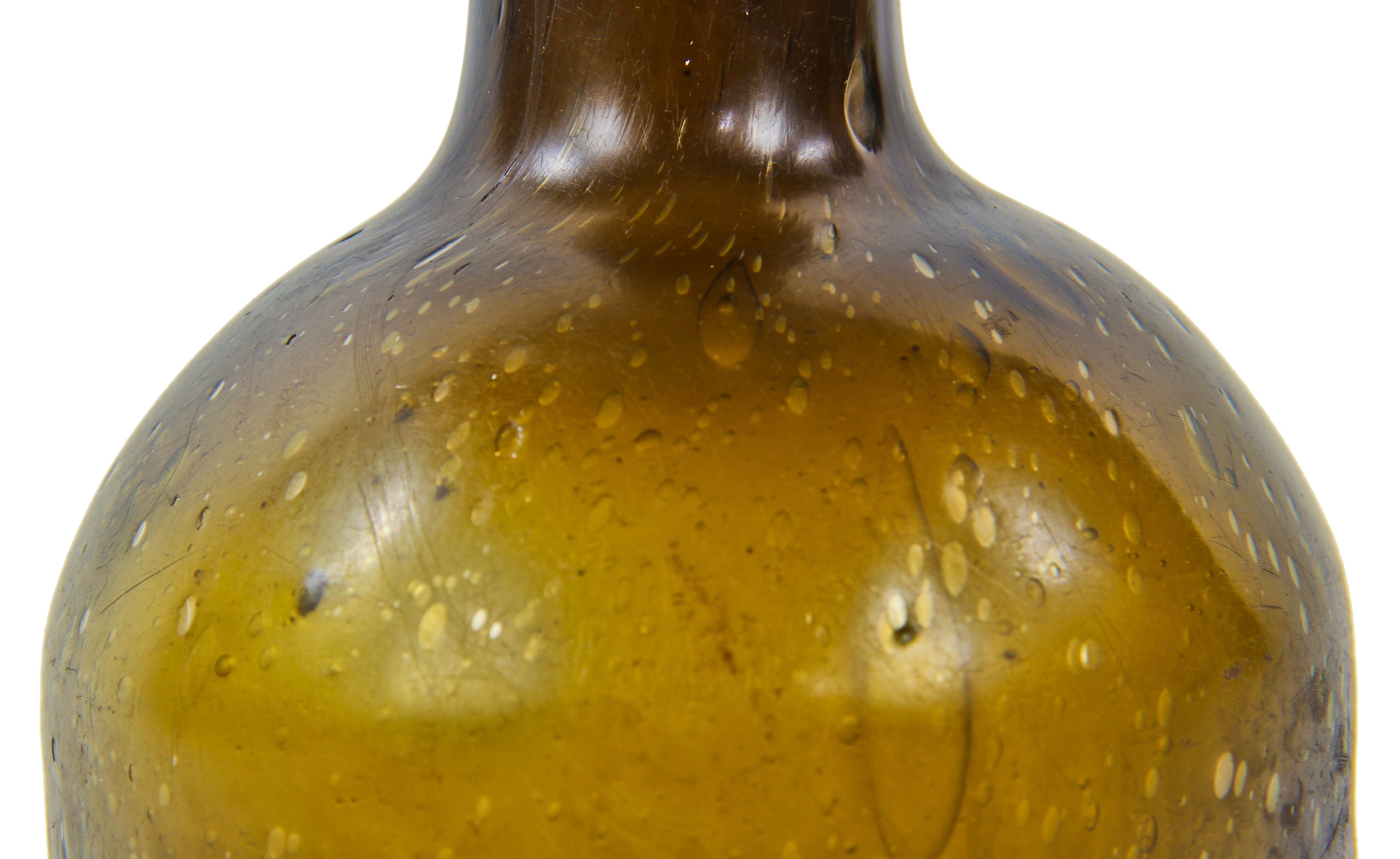 very rare and all original antique early nineteenth century free-blown pontiled deep olive amber glass porter-style bottle manufactured for unknown bottler.