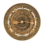 original c. 1900-10 antique american uniquely ornamented plated bronze and cast brass interior new york city hotel lobby elevator floor indicator plaque or medallion