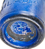 original civil war era c. 1860's deep cobalt blue porter shaped soda or mineral water bottle manufactured for pennsylvania bottler james wise.