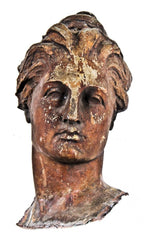 museum-quality gargantuan turn of the century riveted joint montgomery ward & company building observatory wrought bronze weathervane head fragment