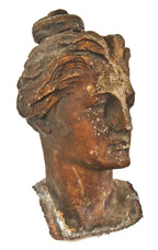 museum-quality gargantuan turn of the century riveted joint montgomery ward & company building observatory wrought bronze weathervane head fragment