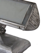 fully functional c. 1940's super streamlined american vintage medical tabletop portable fluorescent light dental x-ray film viewer with tilting lamp head and weighted base