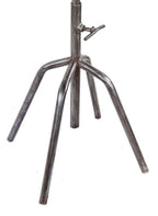 american industrial custom-built factory machine light with an all-welded joint four-legged stand supporting an adjustable benjamin deep bowl reflector