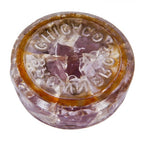 single refinished c. 1870's diminutive antique american industrial city of chicago sidewalk vault lens repurposed paperweight or coaster with single glass lens