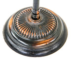 original fully functional early 20th century rewired adjustable height or telescoping "c-arm" faries table or desk lamp with intact oxidized copper finish