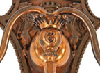 extremely rare all original eary 1890's copper-plated bronze double arm interior lobby columbus memorial building electrolier with original bergmann sockets