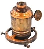 extremely rare all original eary 1890's copper-plated bronze double arm interior lobby columbus memorial building electrolier with original bergmann sockets