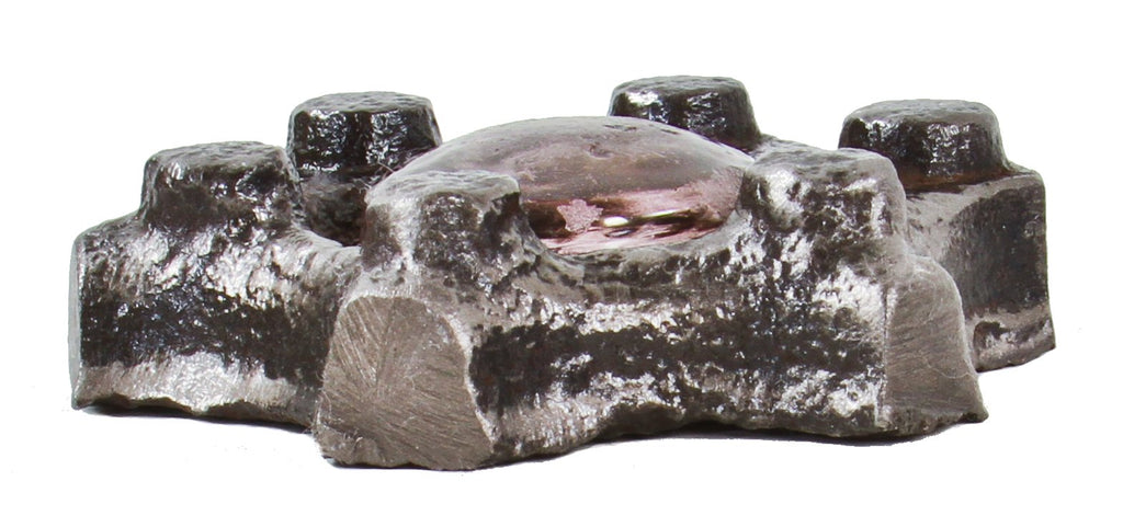 single refinished c. 1870's diminutive antique american industrial city of chicago sidewalk vault lens repurposed paperweight or coaster with single glass lens