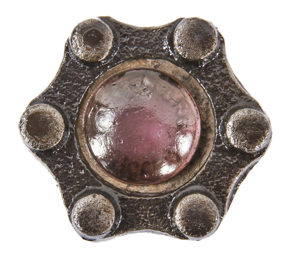 single refinished c. 1870's diminutive antique american industrial city of chicago sidewalk vault lens repurposed paperweight or coaster with single glass lens