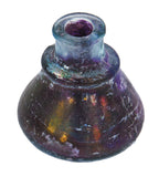 original and intact privy dug purple-tinted "cone" shaped glass inkwell salvaged from a chicago area demolition site