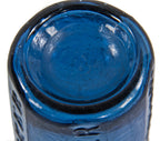 original c. 1849-60 dug cobalt blue iron-pontiled "knickerbocker" ten-sided new york city soda water glass bottle with oval-shaped blob lip
