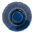 original c. 1849-60 dug cobalt blue iron-pontiled "knickerbocker" ten-sided new york city soda water glass bottle with oval-shaped blob lip