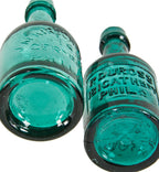 original pre-civil war era emerald green squat antique american privy dug kirschenmann porter bottle with long neck and applied slightly tapered lip and/or collar